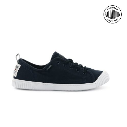 Palladium Easy Lace Canvas Low Tops Women's Sneakers Black | UK C817-QDX